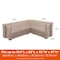 Modern Leisure Monterey Patio Sectional Lounge Set Cover, Right-Facing, 14 in. Lx83 in. Lx32 in. Wx31 in. H, Beige 2971 - alternate 2
